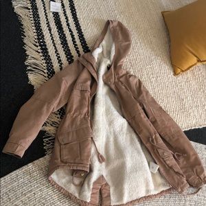 Nude color winter jacket